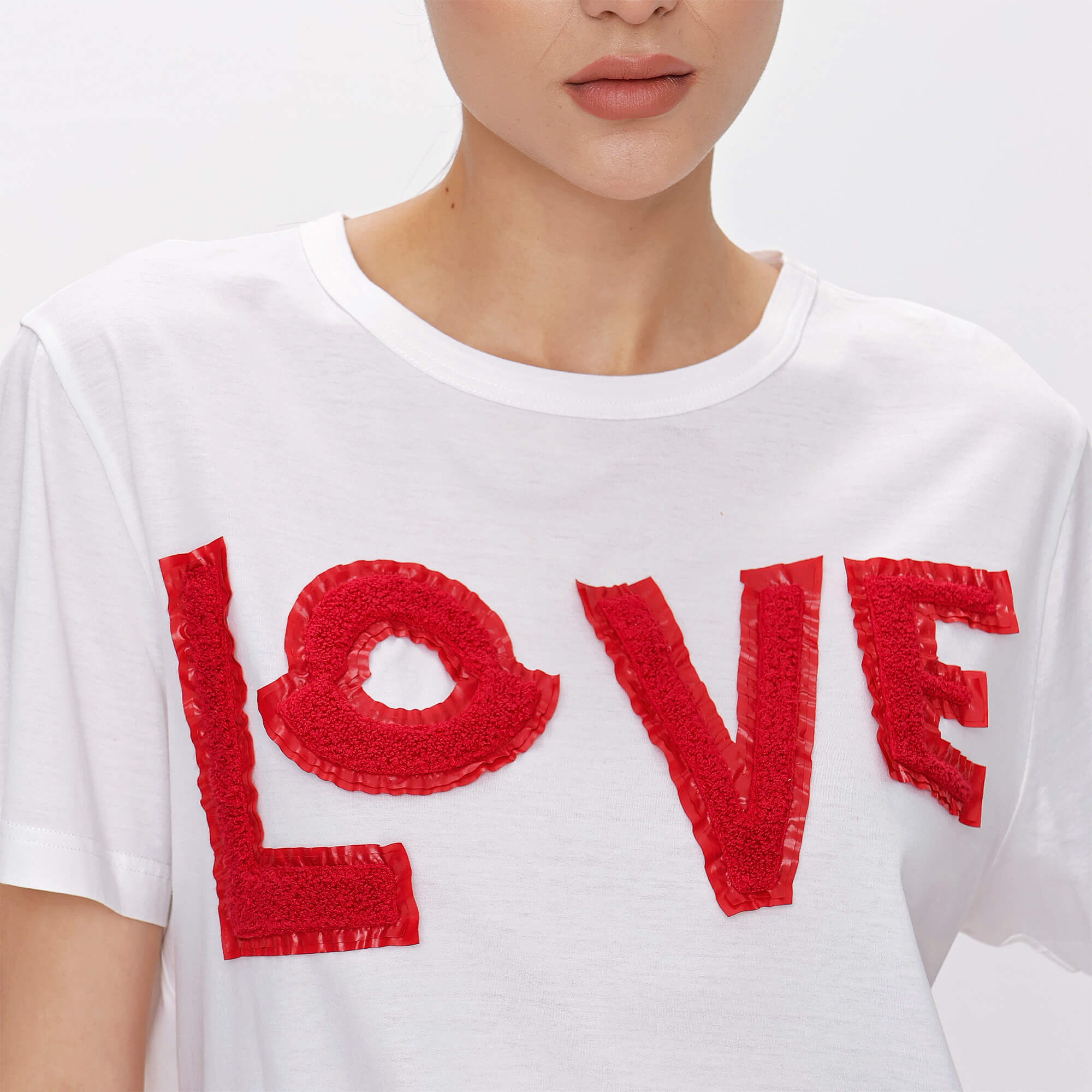 Moncler - White Red Love Tshirt